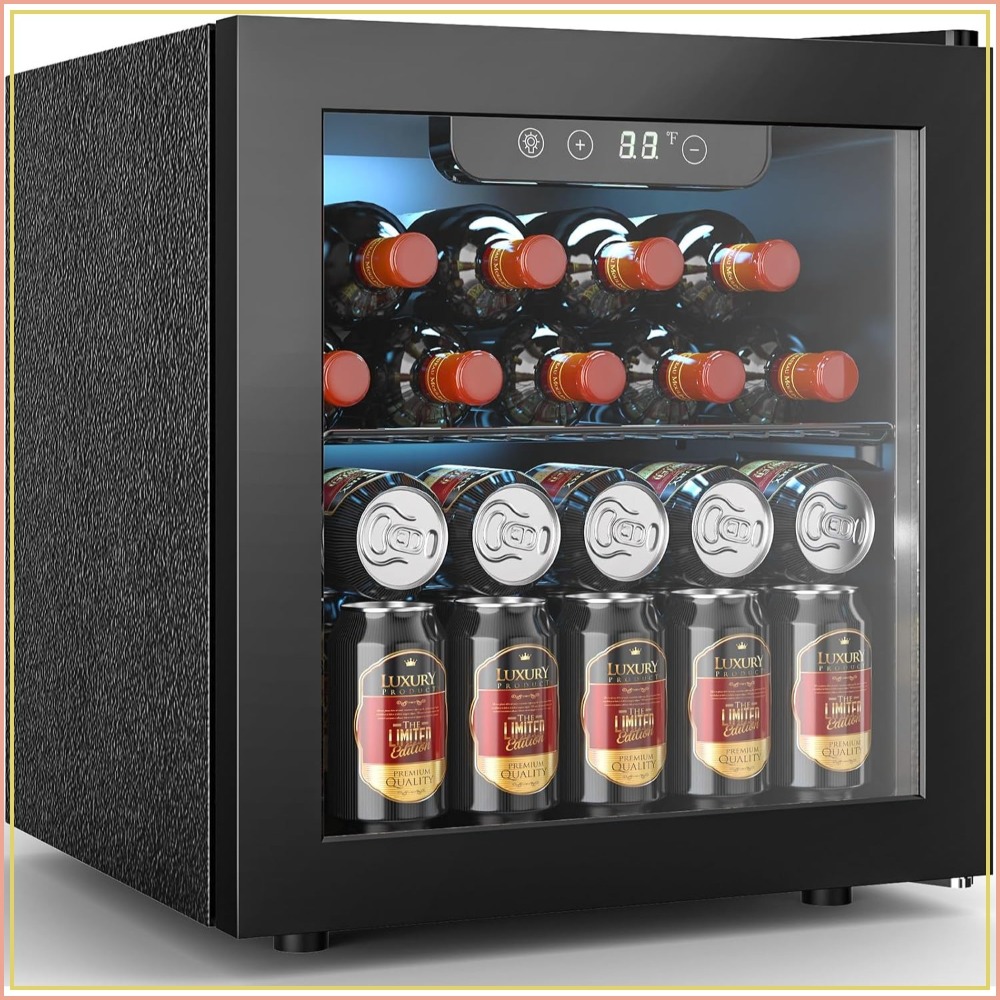Wine Beer Cooler Fridge - Vrijstaande wijnkoelkast voor 12 flessen, 50