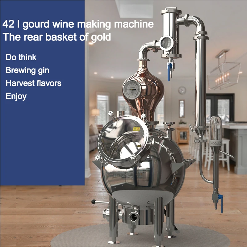 Wine Beer The Whiskey - 42L Kalebasvormige distilleerketel voor thuisbrouwen en
