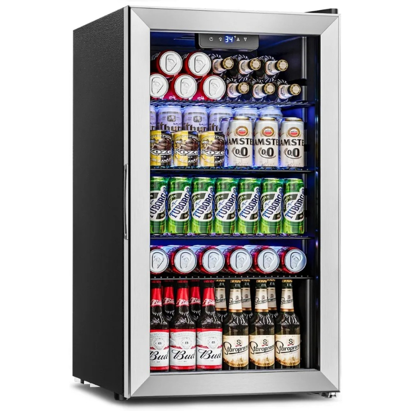 Wine Beer Cooler Fridge - Drankenkoelkast - 126 blikjes minikoelkast met