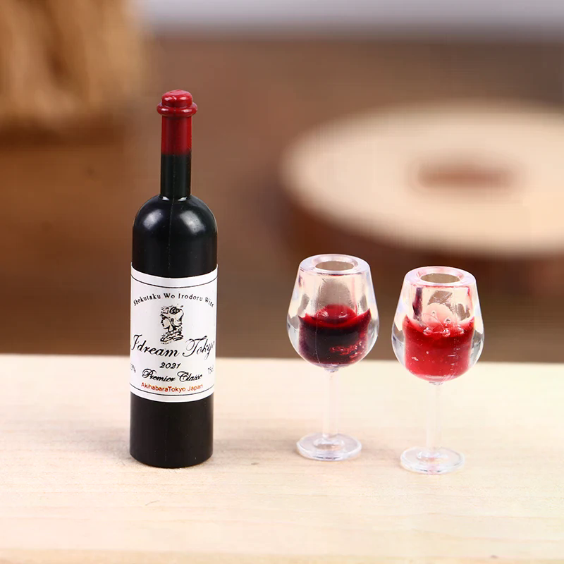 Wine Y Beer - 5 stuks 1:12 poppenhuis miniatuur wijnbeker