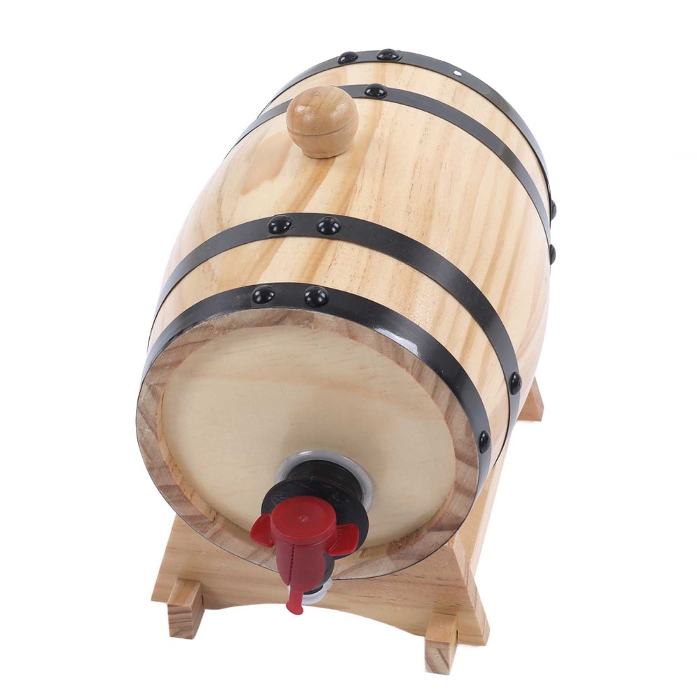 Wine Beer The Whiskey - 7-delige vintage houten wijn- en biervaten