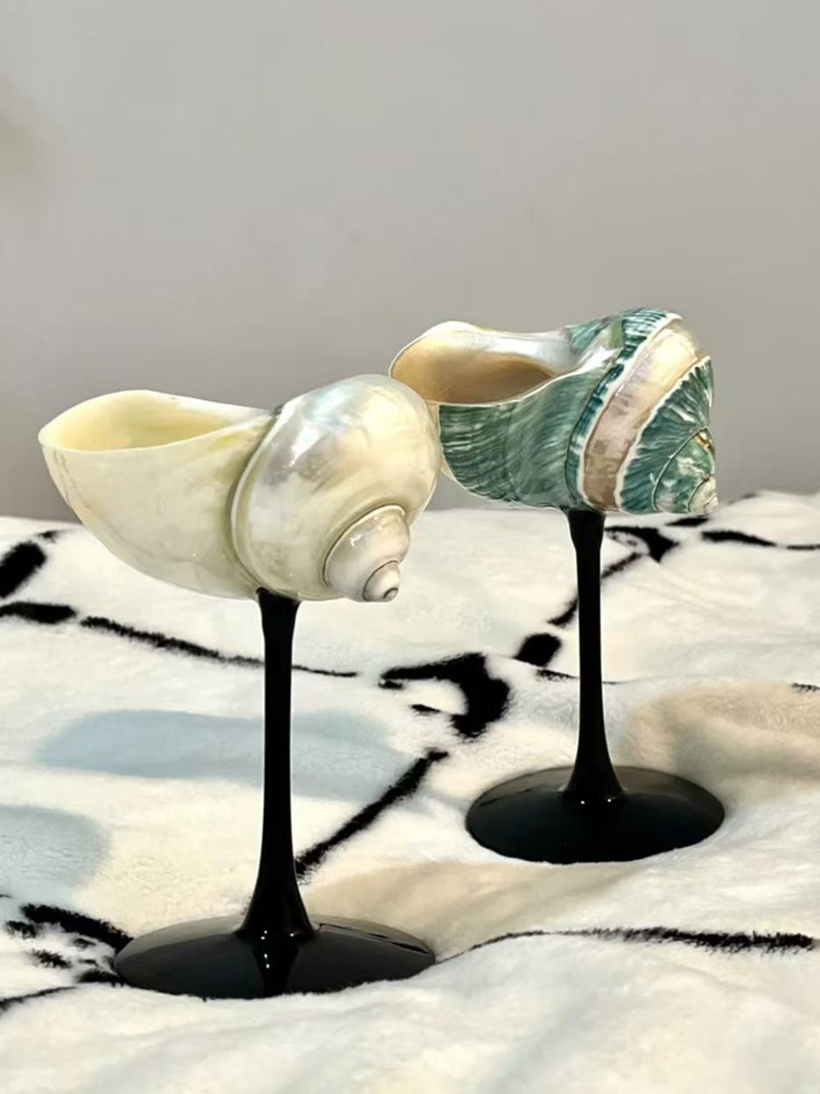 Wine Glass Set Crystal - Creatief Retro Niche Wijnglas Natuurlijke Schelp