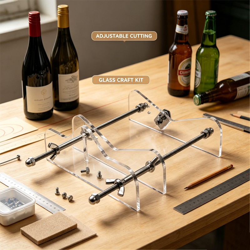 Beer Wine Kit - Nieuwe glazen flessensnijder, verstelbare wijn- en