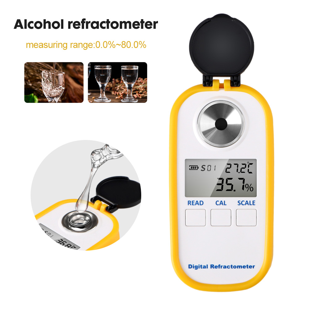 Wine Beer And Spirit - Digitale Alcohol Refractometer 0-80% Hoge Nauwkeurigheid