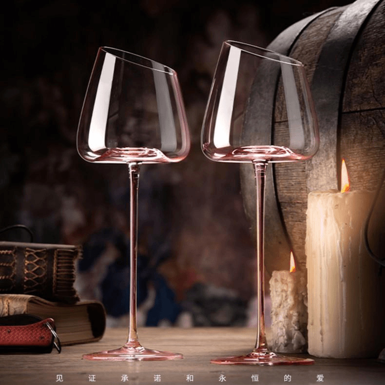 Wine Glass Set Crystal - Franse roze flamingo rode wijnglazen set