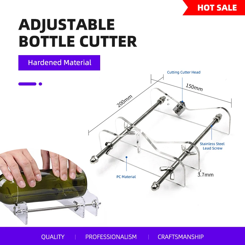 Beer Wine Kit - Verbeterde fles-snijset voor doe-het-zelf glaswerk, maak
