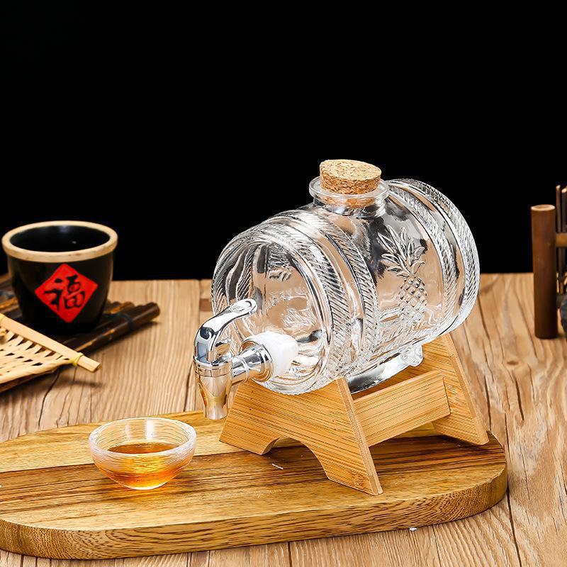 Wine Beer The Whiskey - 1L glazen whiskyvat wijnvat bierfles fruit