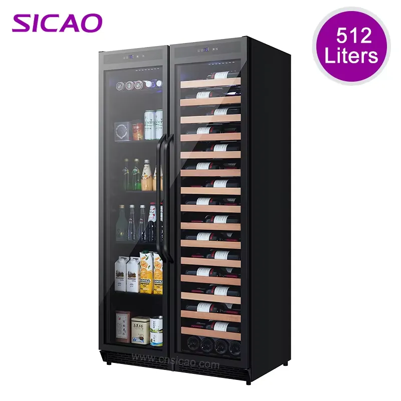 Wine Beer Cooler Fridge - Inbouw drankenkoelkast dubbele deur wijnkoeler grote