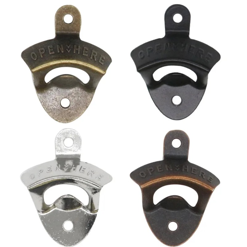 Wine Beer Pub - Retro wandgemonteerde flesopener van legering, vintage