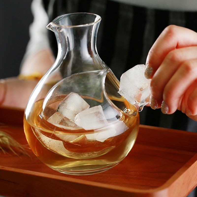 Wine Beer The Whiskey - Loodvrije glazen karaf van helder kristalglas,