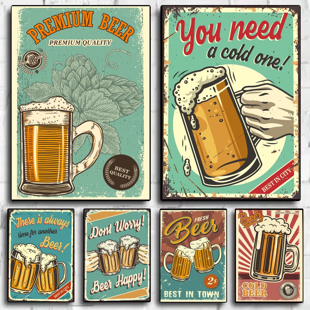 Bier Wijn Retro Stijl Schilder - Wine Beer Photo recensie en prijs