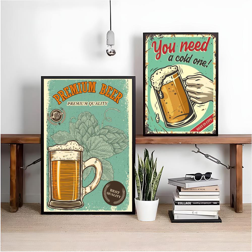 Bier Wijn Retro Stijl Schilder - Wine Beer Photo recensie en prijs