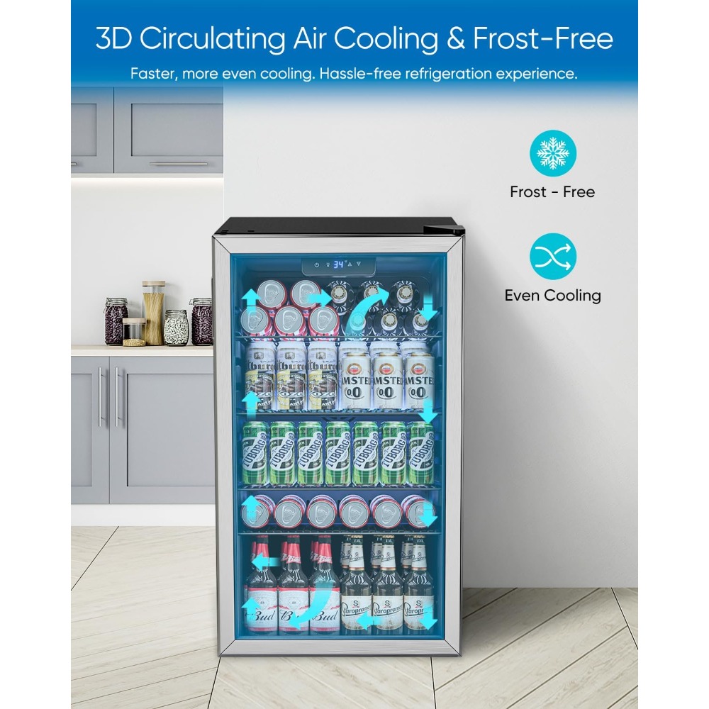 Drankenkoelkast - 126 blikjes  - Wine Beer Cooler Fridge recensie en prijs