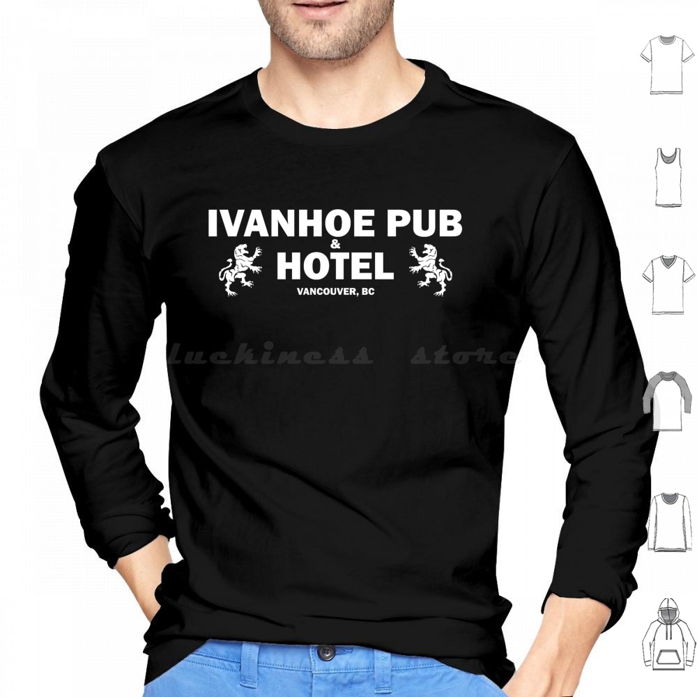 Ivanhoe Pub-Wit op zwart hoodi - Wine Beer Pub recensie en prijs