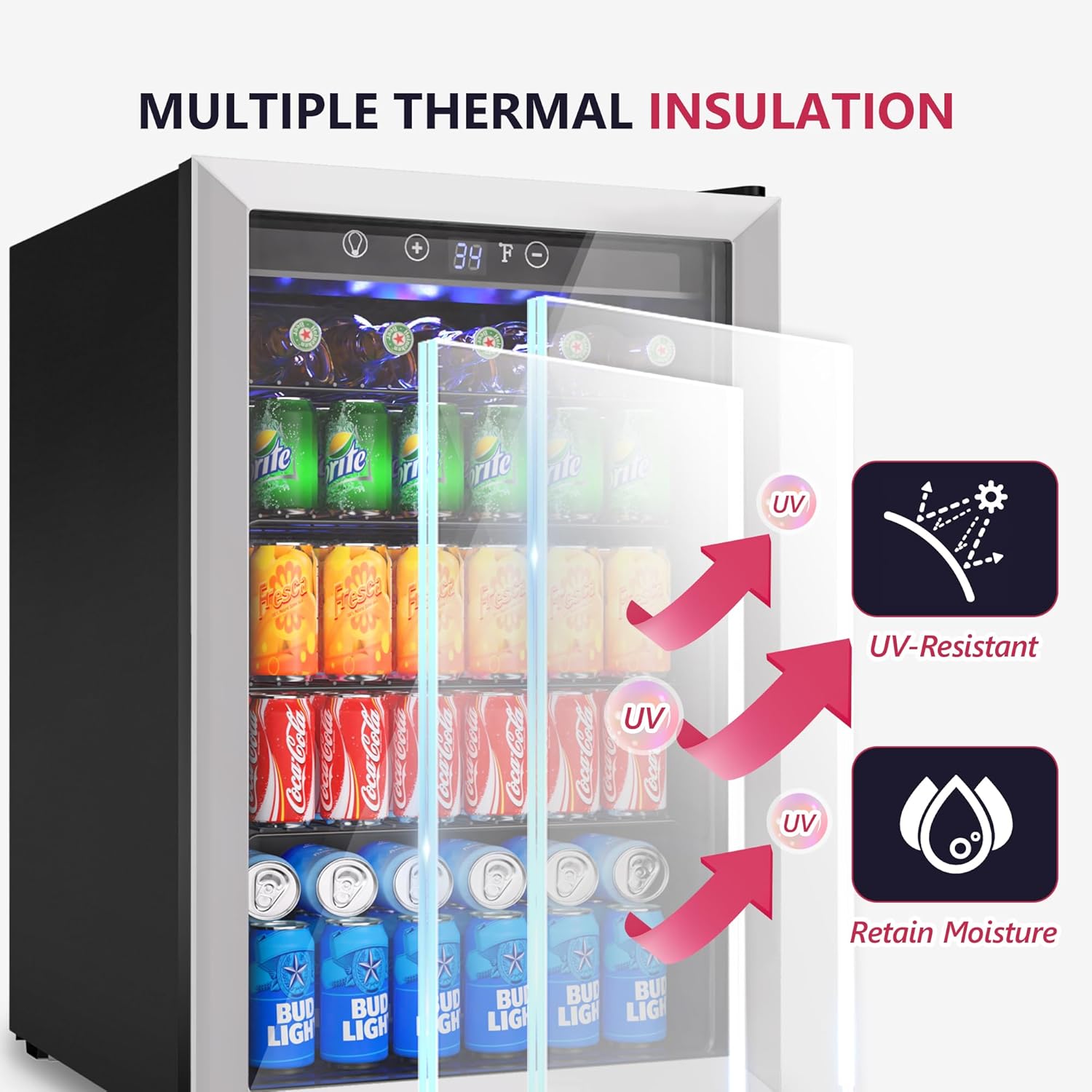 4,5 Cu.ft drankenkoelkast, 145 - Wine Beer Cooler Fridge recensie en prijs