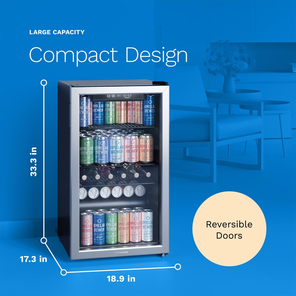 120 blikjes mini-koelkast, gla - Wine Beer Cooler Fridge recensie en prijs