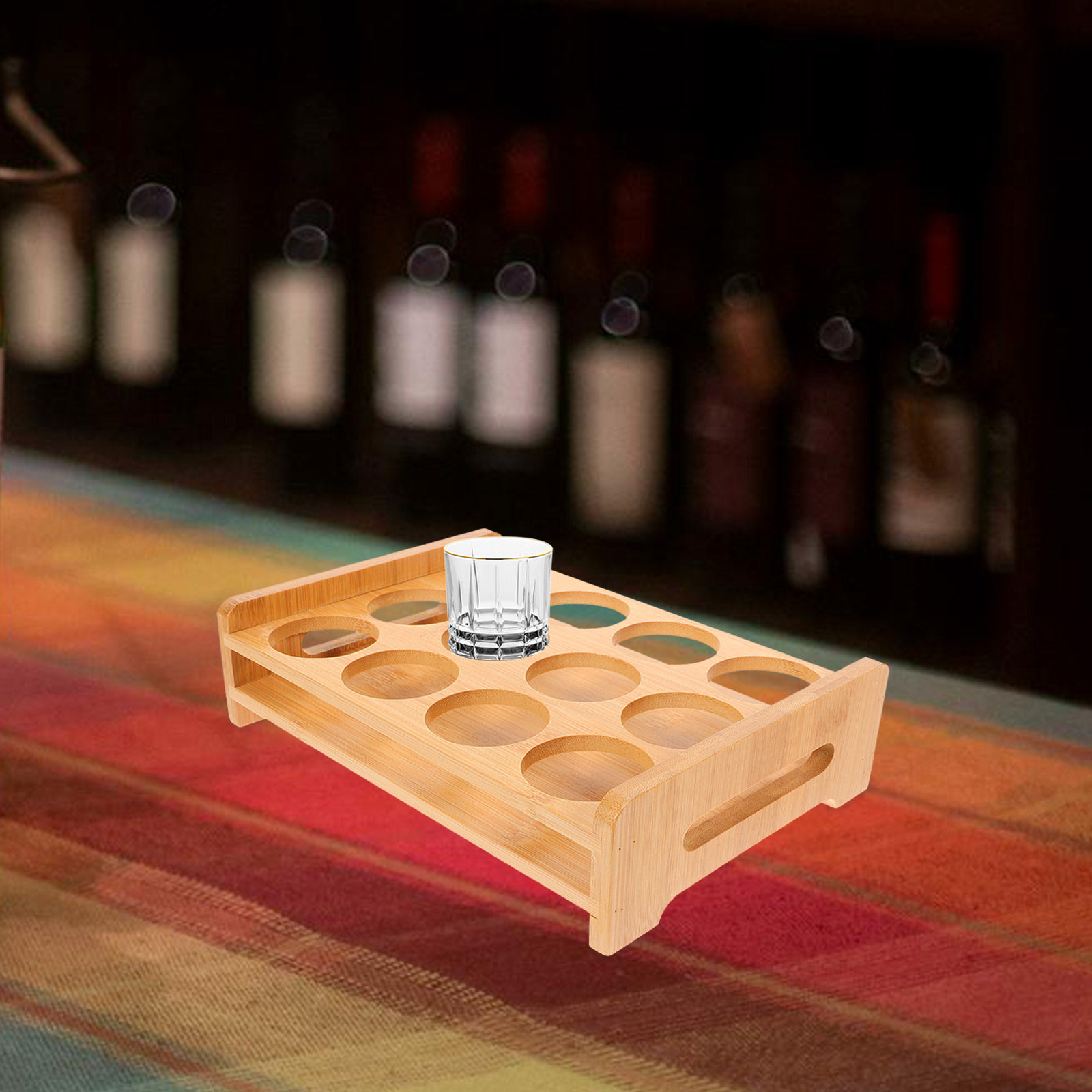 Bamboe Shotglaasjes Houder Dis - Wine Beer The Whiskey recensie en prijs