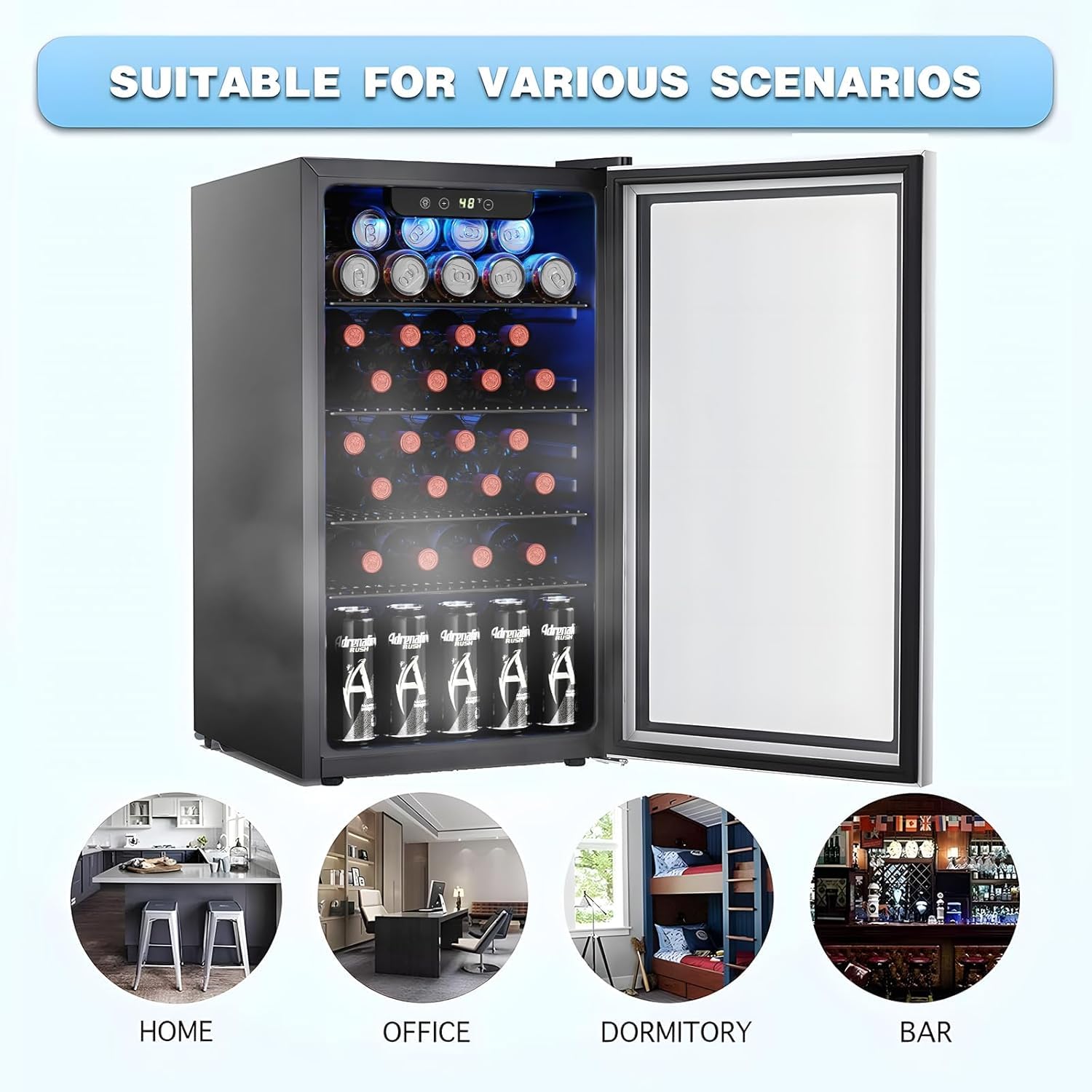 26 Flessen 130 Blikjes Wijnkoe - Wine Beer Cooler Fridge recensie en prijs