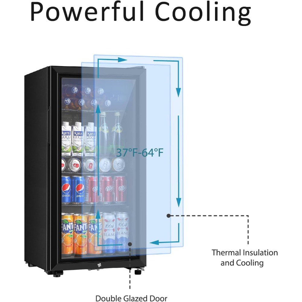 Drankkoelkast, driepunts minik - Wine Beer Cooler Fridge recensie en prijs