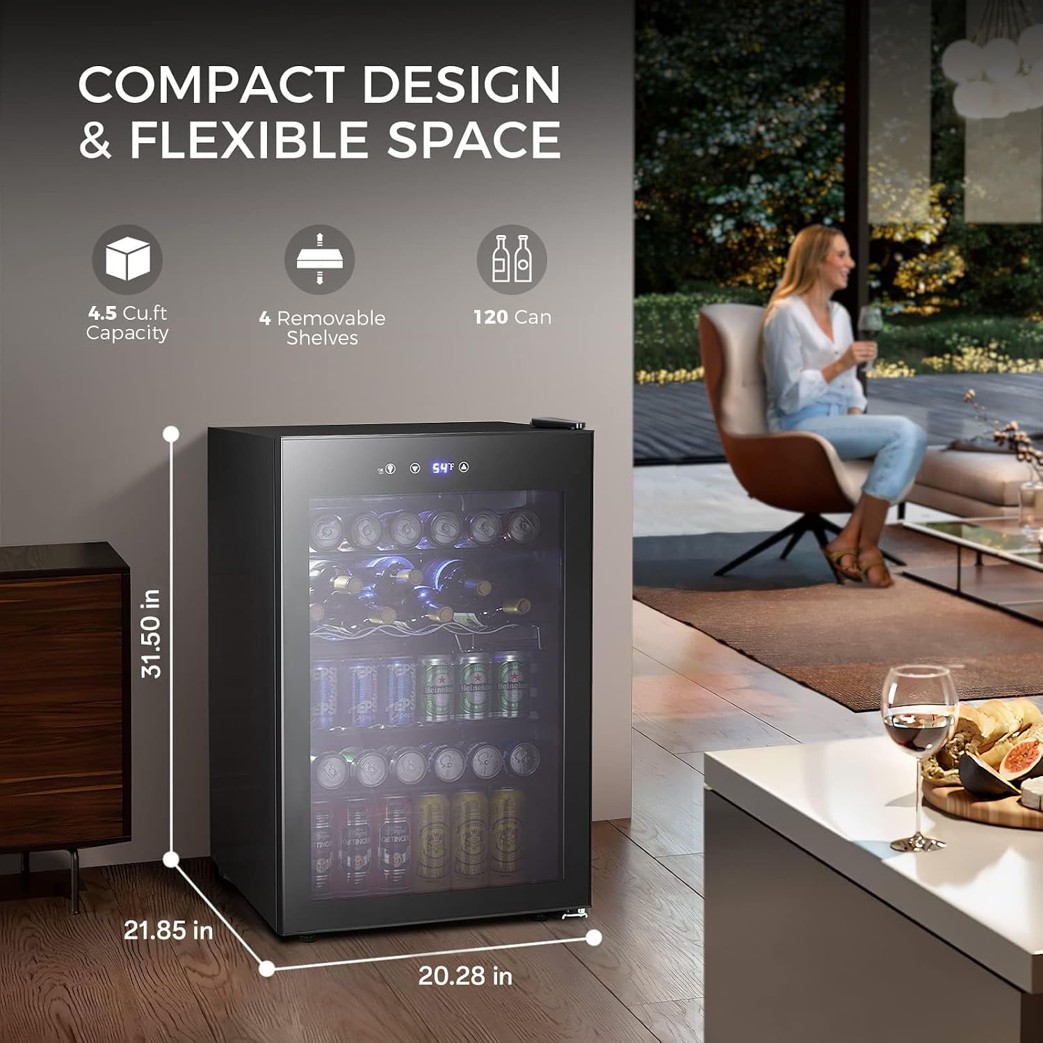 4,5 Cu.ft drankenkoelkast, 145 - Wine Beer Cooler Fridge recensie en prijs