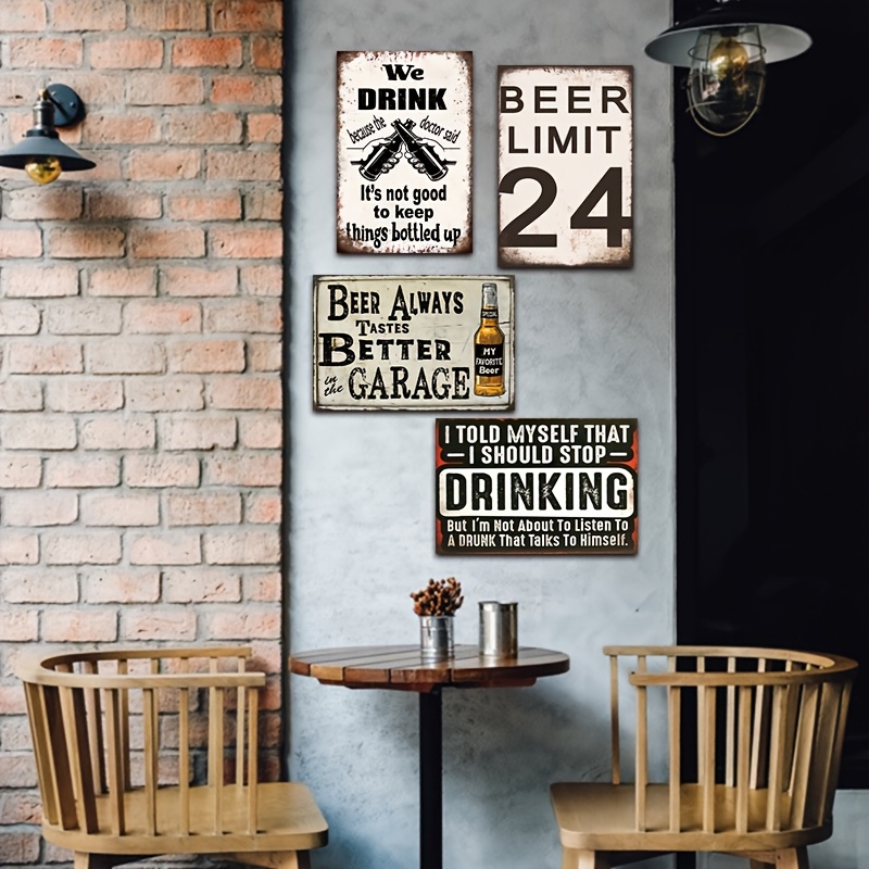 4 stuks vintage bier- en wijnm - Wine Beer Pub recensie en prijs
