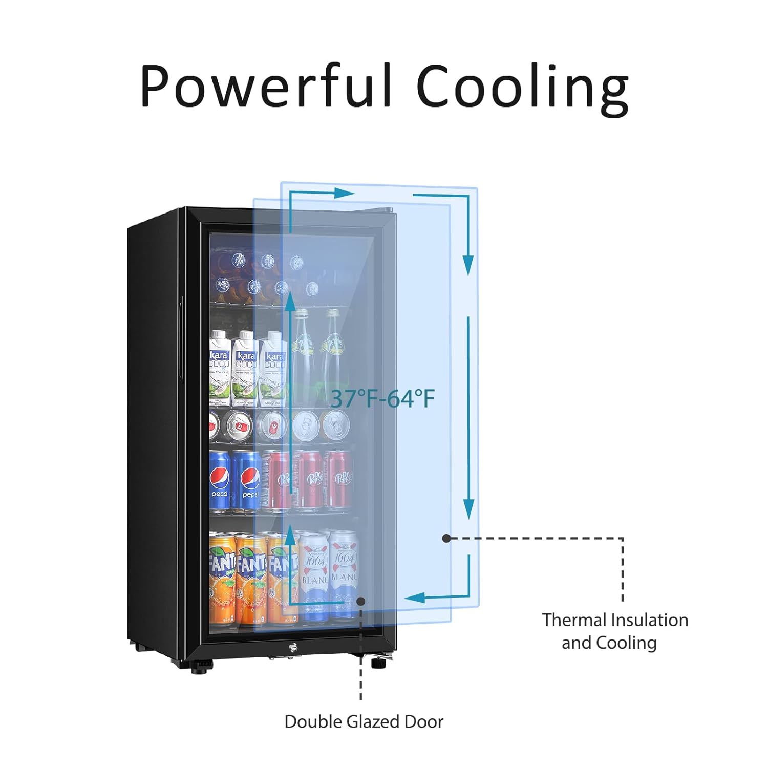 Drankenkoelkast, 3,2 Cu.ft min - Wine Beer Cooler Fridge recensie en prijs