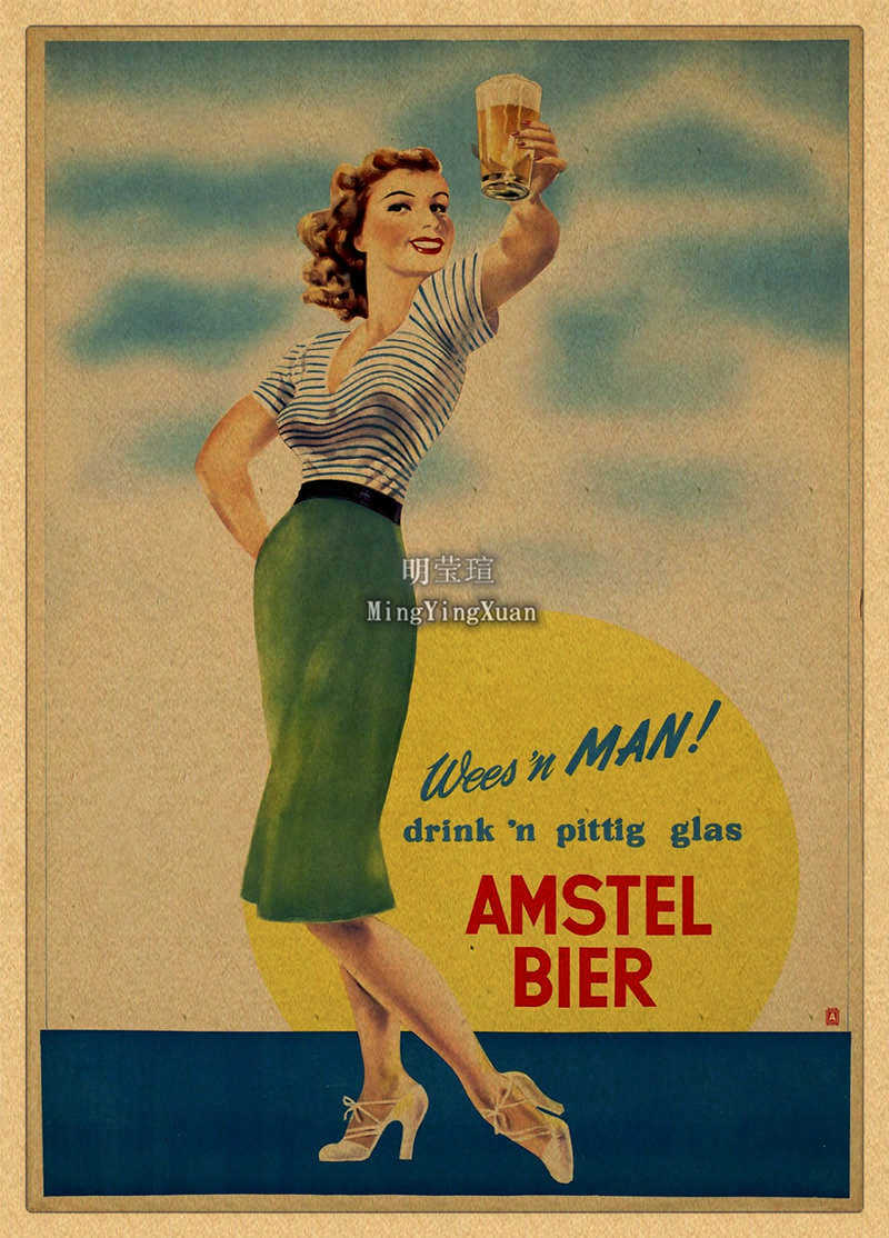 Vintage Bier Wijn Drink Grafie - Wine Beer Pub recensie en prijs